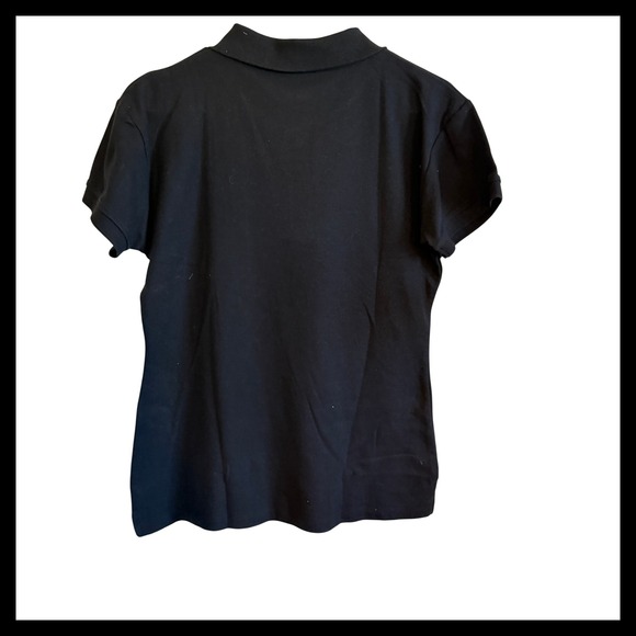 NWT Premium Wear Black Short Sleeve Collared Polo Shirt Womens XL - Picture 2 of 4